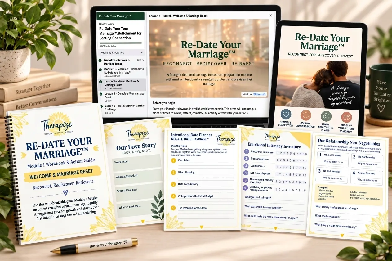 Re-Date Your Marriage course workbooks and video lessons